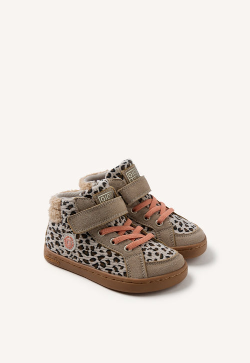 GIOSEPPO BAREFOOT - ANIMAL PRINT CORDUROY BOOTIE SNEAKERS AMIRET