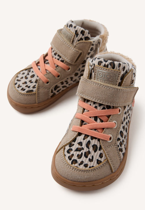 GIOSEPPO BAREFOOT - ANIMAL PRINT CORDUROY BOOTIE SNEAKERS AMIRET