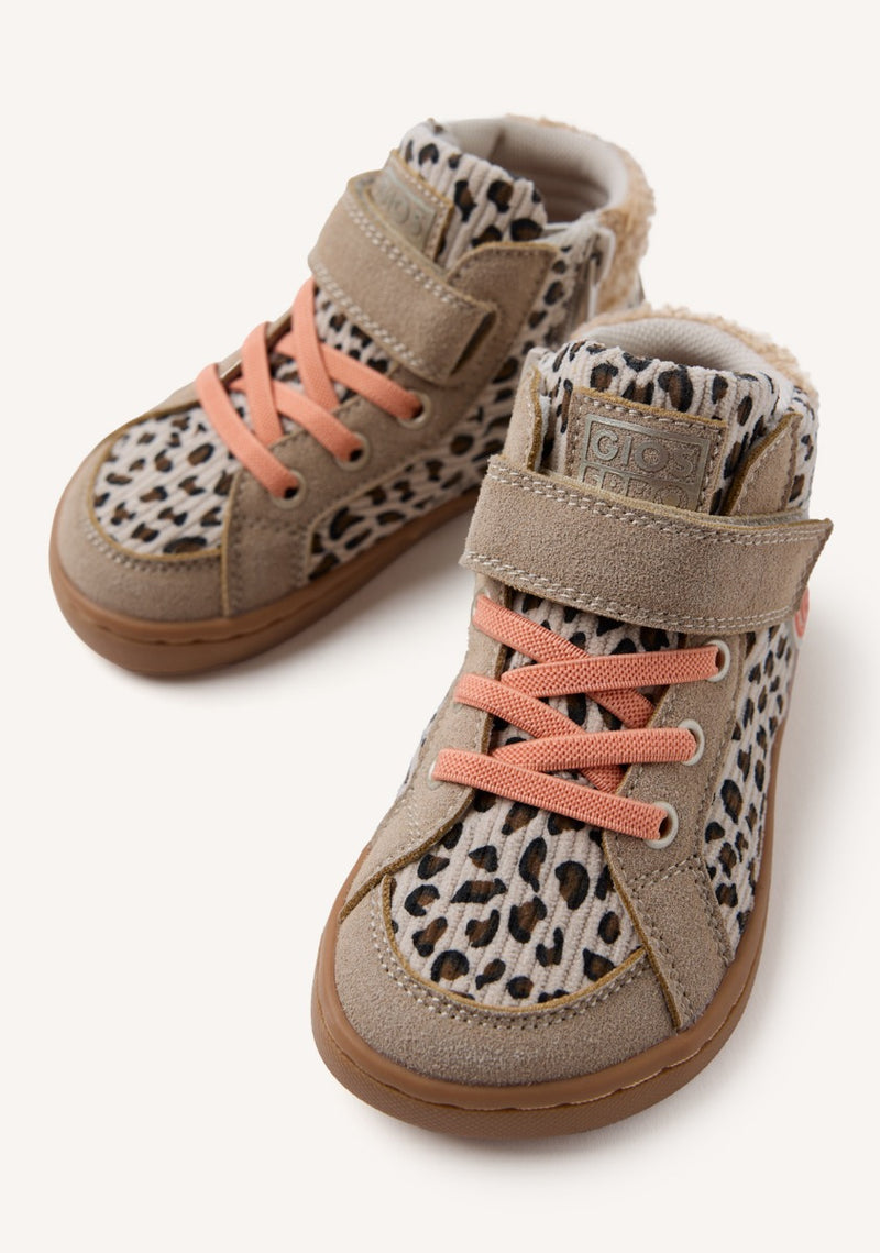 GIOSEPPO BAREFOOT - ZAPATILLAS BOTÍN PANA ESTAMPADO ANIMAL AMIRET