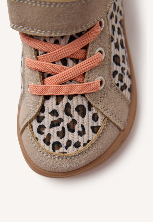 GIOSEPPO BAREFOOT - ANIMAL PRINT CORDUROY BOOTIE SNEAKERS AMIRET