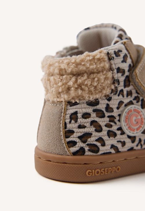 GIOSEPPO BAREFOOT - ANIMAL PRINT CORDUROY BOOTIE SNEAKERS AMIRET