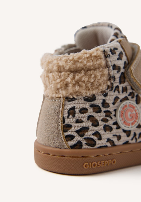 GIOSEPPO BAREFOOT - ZAPATILLAS BOTÍN PANA ESTAMPADO ANIMAL AMIRET