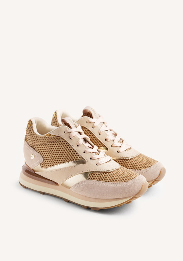 ZAPATILLAS PIEL Y REJILLA CUÑA KEEWATIN