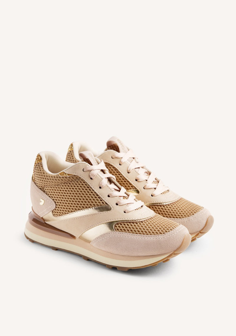 ZAPATILLAS PIEL Y REJILLA CUÑA KEEWATIN