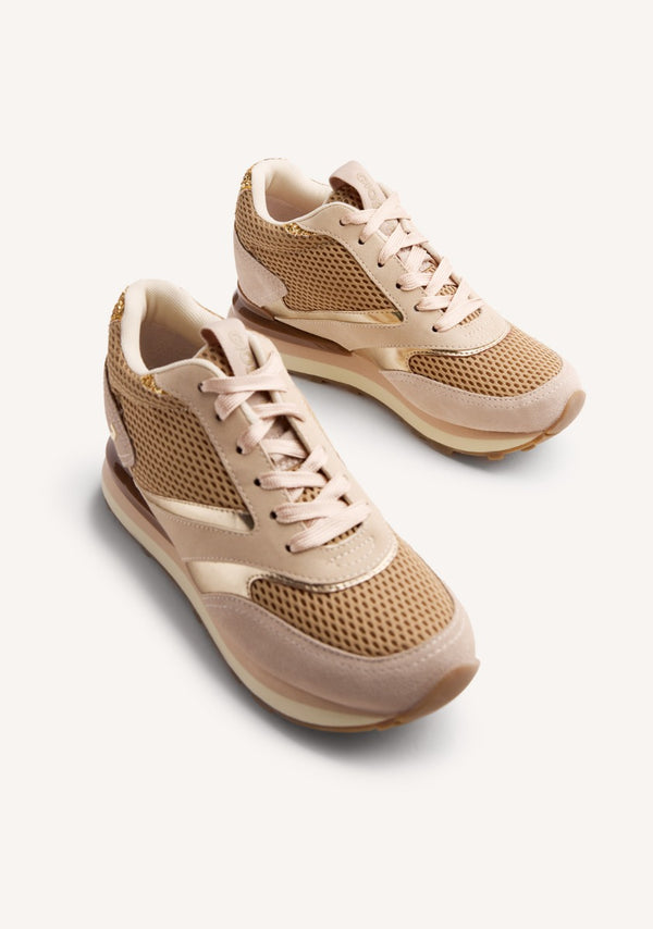 ZAPATILLAS PIEL Y REJILLA CUÑA KEEWATIN