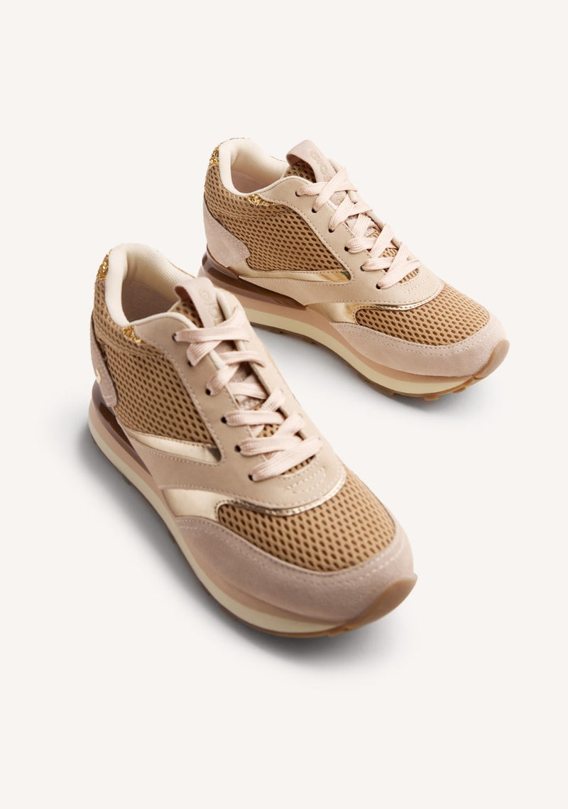 ZAPATILLAS PIEL Y REJILLA CUÑA KEEWATIN