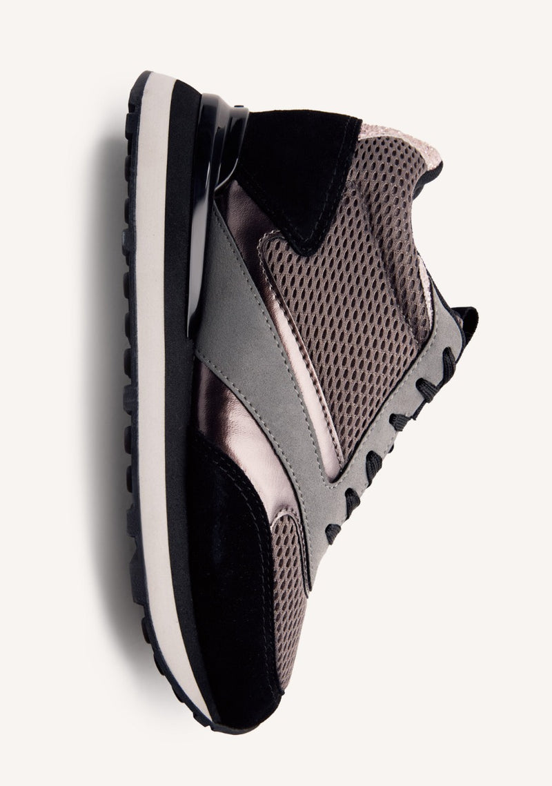 ZAPATILLAS PIEL Y REJILLA CUÑA KEEWATIN