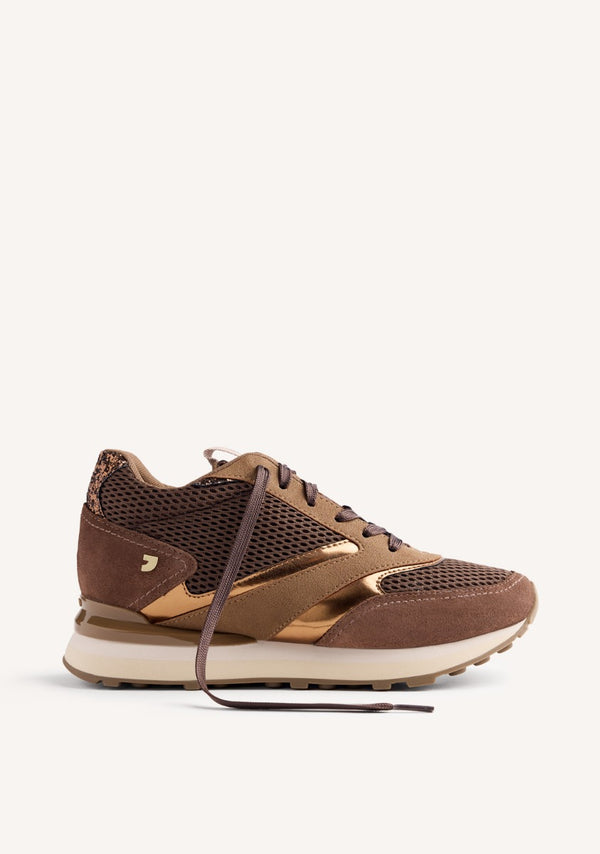 ZAPATILLAS PIEL Y REJILLA CUÑA KEEWATIN