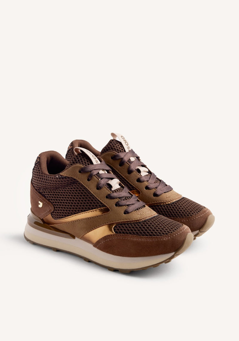 ZAPATILLAS PIEL Y REJILLA CUÑA KEEWATIN