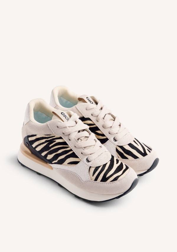 WEDGE ANIMAL PRINT LEATHER SNEAKERS BARODA