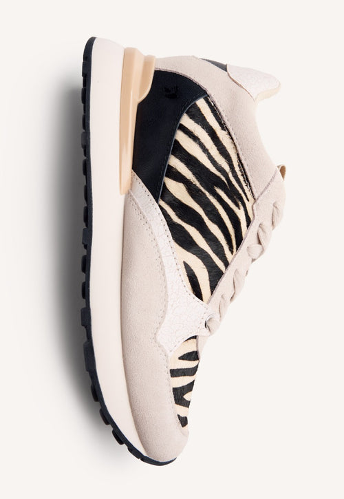WEDGE ANIMAL PRINT LEATHER SNEAKERS BARODA