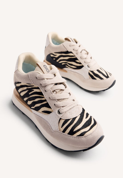 WEDGE ANIMAL PRINT LEATHER SNEAKERS BARODA