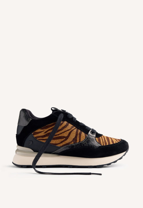 WEDGE ANIMAL PRINT LEATHER SNEAKERS BARODA