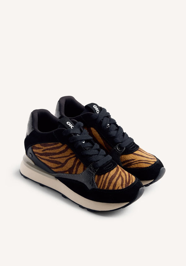 ZAPATILLAS PIEL ESTAMPADO ANIMAL CUÑA BARODA