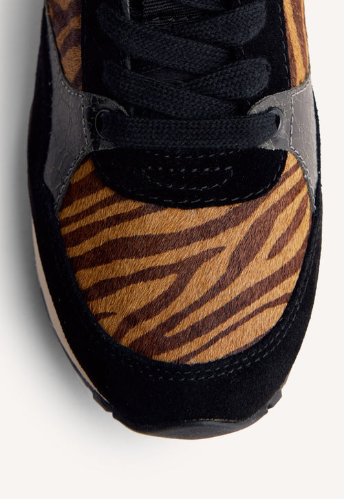 WEDGE ANIMAL PRINT LEATHER SNEAKERS BARODA