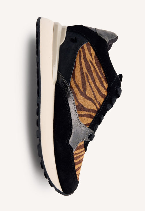 WEDGE ANIMAL PRINT LEATHER SNEAKERS BARODA
