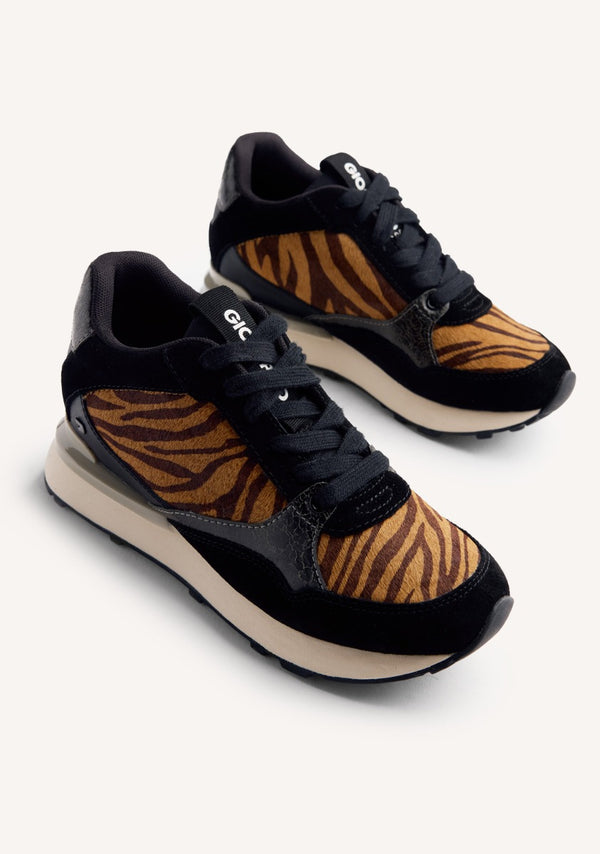 ZAPATILLAS PIEL ESTAMPADO ANIMAL CUÑA BARODA