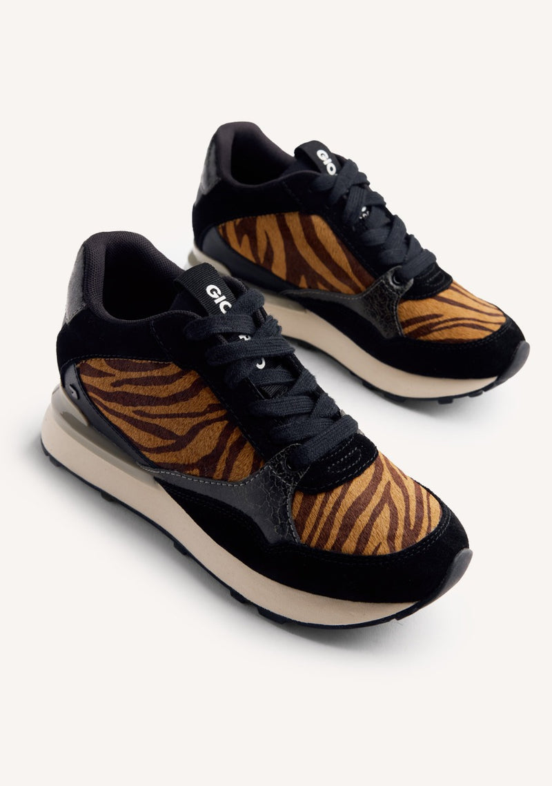 ZAPATILLAS PIEL ESTAMPADO ANIMAL CUÑA BARODA