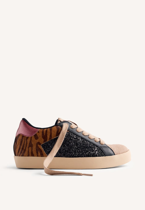 LEATHER AND SHINE WEDGE SNEAKERS FALKIRK