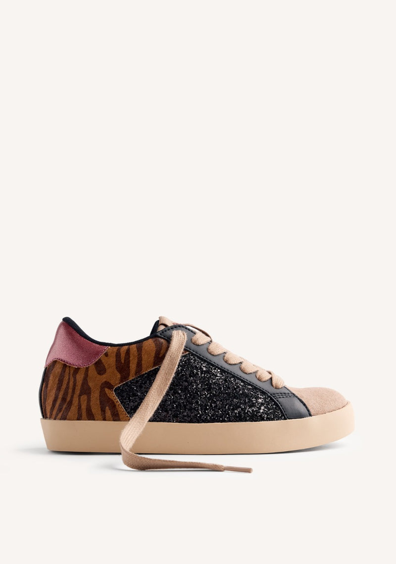 ZAPATILLAS PIEL Y BRILLO CUÑA FALKIRK