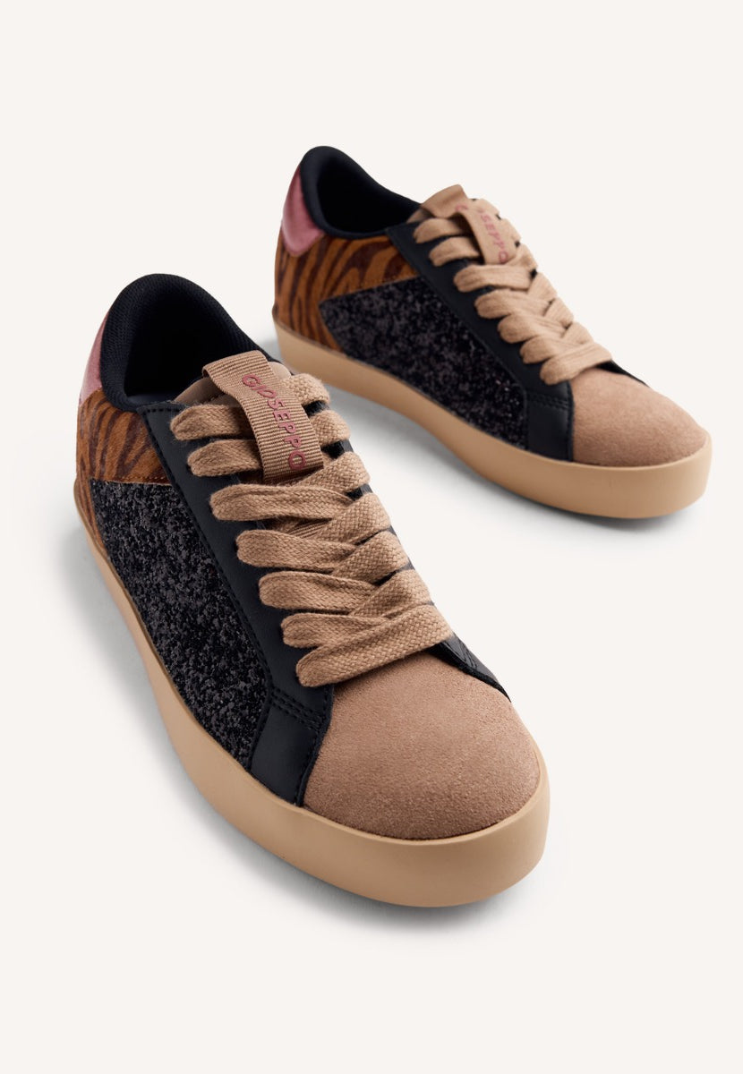 ZAPATILLAS PIEL Y BRILLO CUÑA FALKIRK