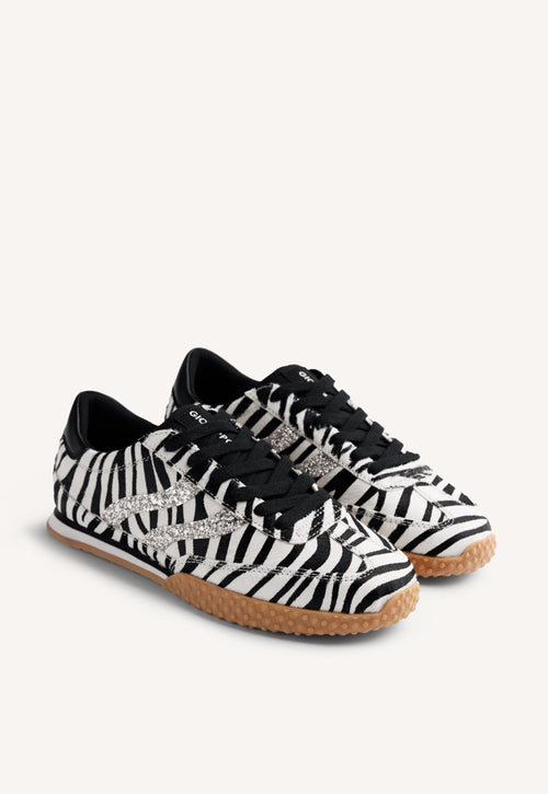 ANIMAL PRINT LEATHER SNEAKERS HALSTAD