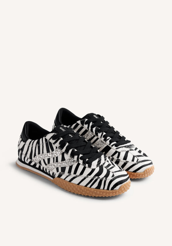 ANIMAL PRINT LEATHER SNEAKERS HALSTAD