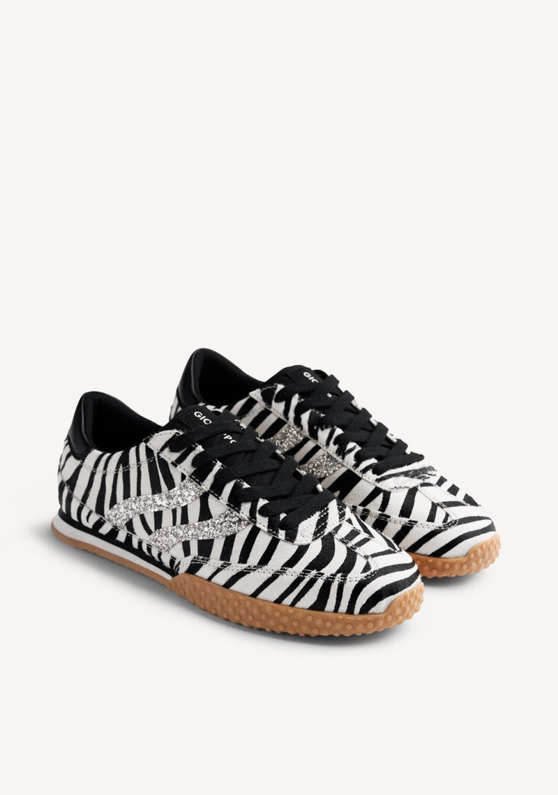 ANIMAL PRINT LEATHER SNEAKERS HALSTAD