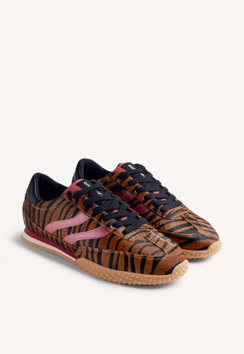 ANIMAL PRINT LEATHER SNEAKERS HALSTAD