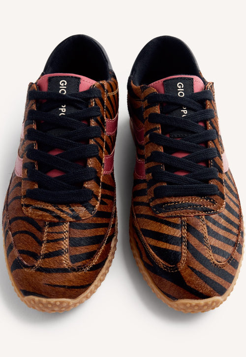 ANIMAL PRINT LEATHER SNEAKERS HALSTAD