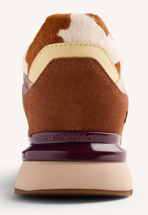 ANIMAL PRINT LEATHER WEDGE SNEAKERS MACKFORD