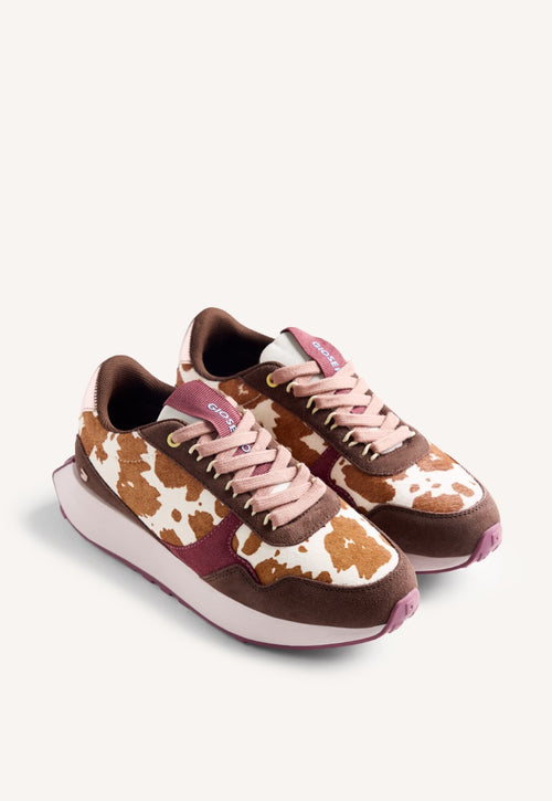 ANIMAL PRINT LEATHER WEDGE SNEAKERS MACKFORD