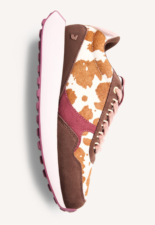 ANIMAL PRINT LEATHER WEDGE SNEAKERS MACKFORD
