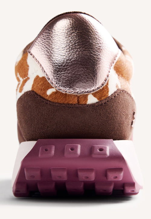 ANIMAL PRINT LEATHER WEDGE SNEAKERS MACKFORD