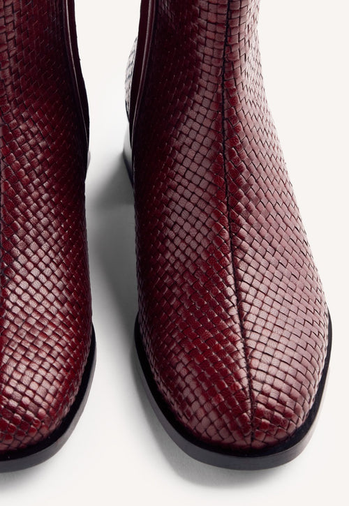 BOTTINES CUIR TRESSÉ BEXLEY
