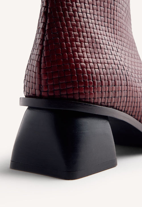 BOTTINES CUIR TRESSÉ BEXLEY