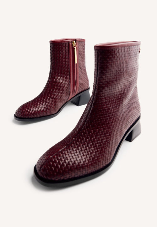 BOTTINES CUIR TRESSÉ BEXLEY