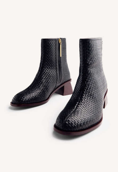 BRAIDED LEATHER BOOTS BEXLEY