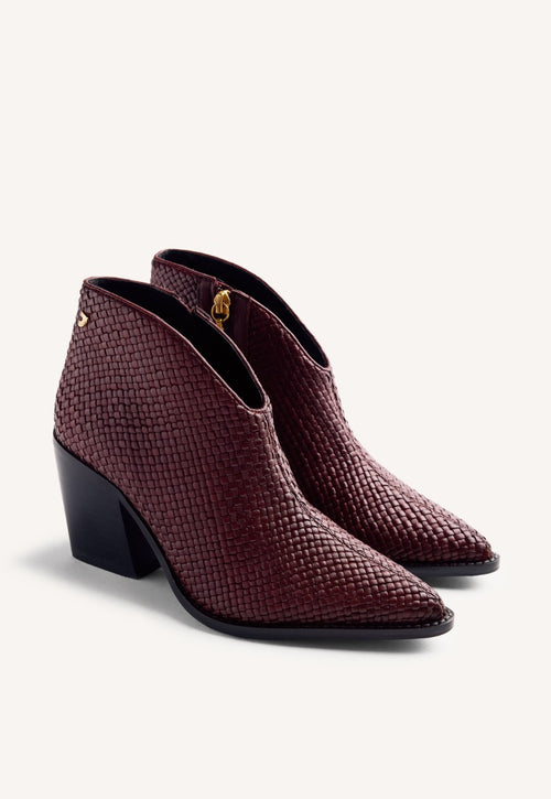 BOTTINES CUIR TRESSÉ ERHARD