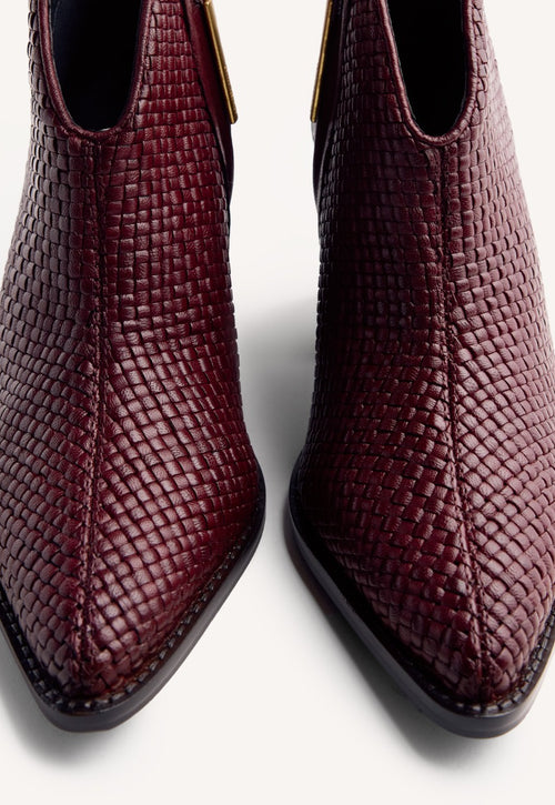 BOTTINES CUIR TRESSÉ ERHARD