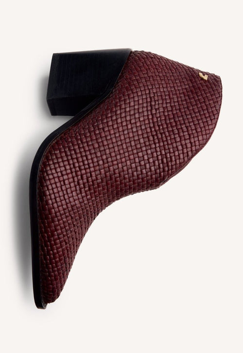 BOTTINES CUIR TRESSÉ ERHARD