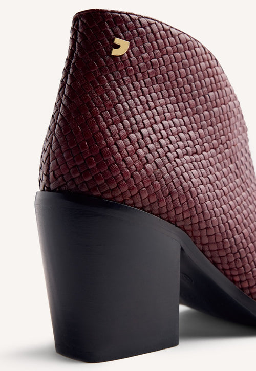 BOTTINES CUIR TRESSÉ ERHARD