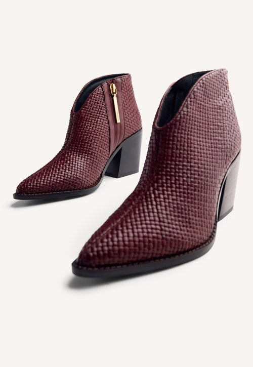 BOTTINES CUIR TRESSÉ ERHARD