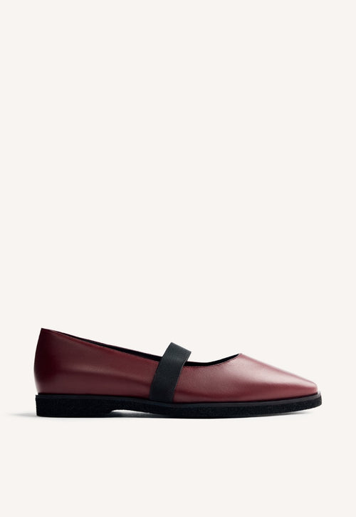 LEATHER BALLET FLATS LONSDALE