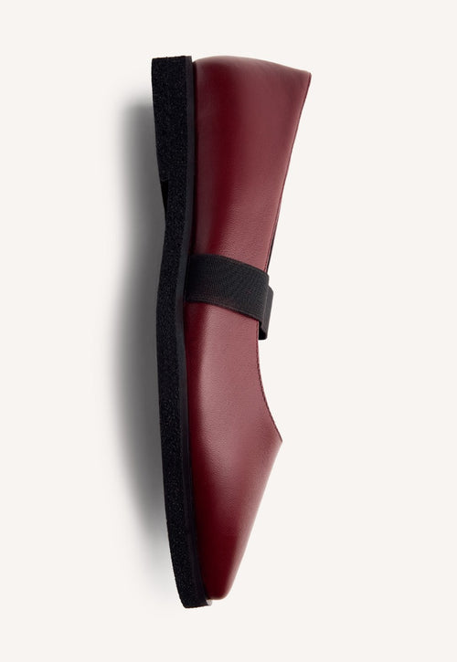 LEATHER BALLET FLATS LONSDALE