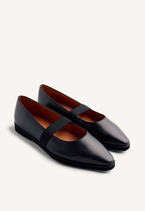 LEATHER BALLET FLATS LONSDALE