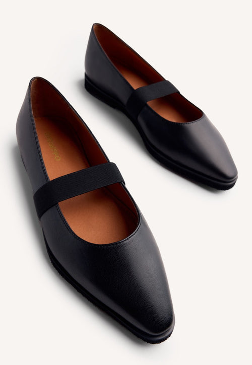 LEATHER BALLET FLATS LONSDALE