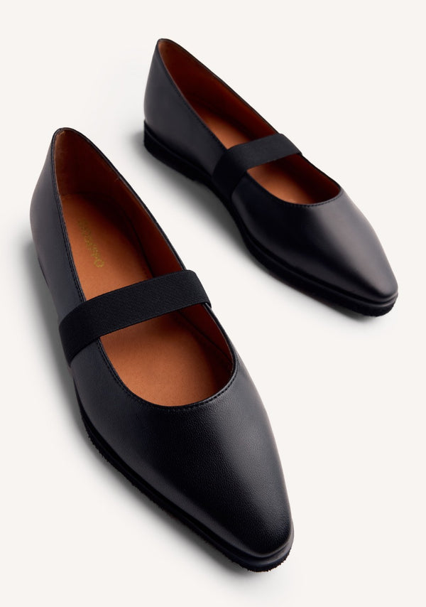 LEATHER BALLET FLATS LONSDALE