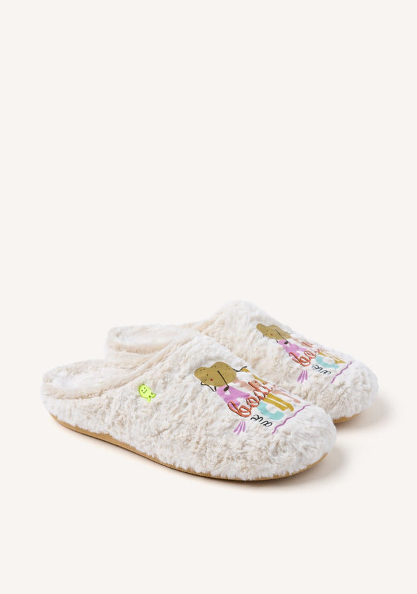 ZAPATILLAS DE CASA PELO FRASE PANCRAS