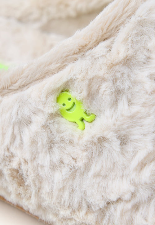 FUR HOUSE SLIPPERS PHRASE PANCRAS